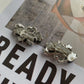 Vintage clips with thermoplastic cabochons