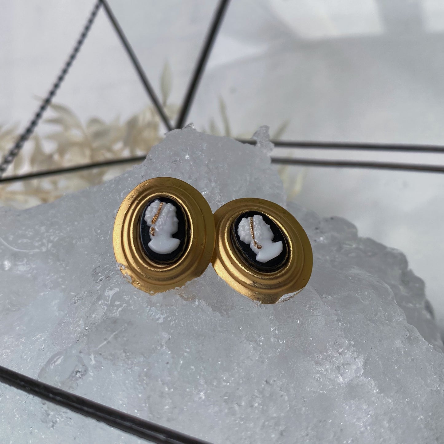 Vintage cameo earrings