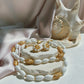 Vintage set in white and gold tones